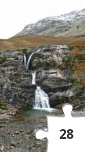Jigsaw puzzle - The AMAZing wee waterfall at Lairig Eilde - GC2MA3V