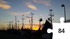 Jigsaw puzzle - Fiskekuttere i aftensol