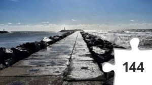 Jigsaw puzzle - Tur på molerne i Hvide Sande