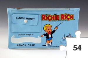 Jigsaw puzzle - Richie Rich pencil case with lunch money pocket