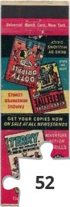 Jigsaw puzzle - Harvey Comics matchbook from 1949