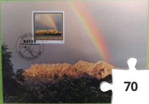 Jigsaw puzzle - Briefmarken Puzzle Maximumkarte Liechtenstein