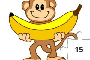 Jigsaw puzzle - banana-monkey-clipart-1