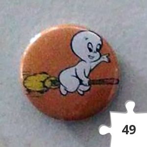 Jigsaw puzzle - Casper on a broom pin