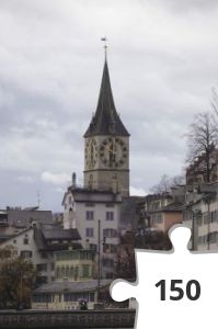 Jigsaw puzzle - St. Peter clock tower, Zürich