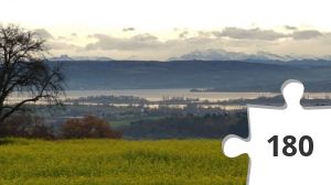 Jigsaw puzzle - Bodensee mit Mettnau und Alpenblick