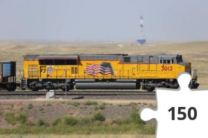 Jigsaw puzzle - UP 3012 in Wyoming