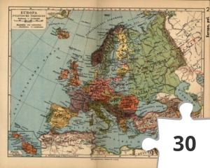 Jigsaw puzzle - Meyers Volksatlas (1932) - Europa (Europe)