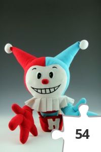 Jigsaw puzzle - Harvey Comics' mascot Joker doll