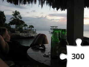 Jigsaw puzzle - Enjoying the sunset after a hard day caching in Curacao