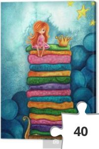 Jigsaw puzzle - canvas-de-prinses-en-de-erwt