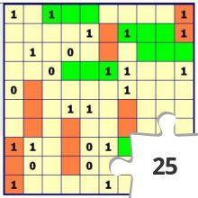 Jigsaw puzzle - BInary sudok colors